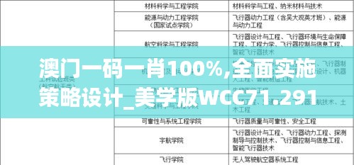 澳门一码一肖100%,全面实施策略设计_美学版WCC71.291