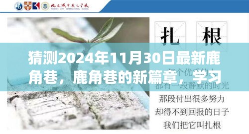 鹿角巷新篇章，励志之旅，拥抱自信与成就感的蜕变之路（预测至2024年11月）