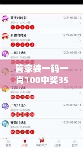 管家婆一码一肖100中奖351期：细致分析成就百中十盼的彩票传奇