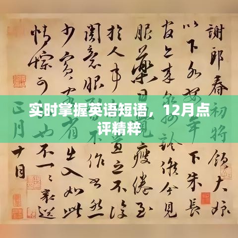 实时掌握英语短语，12月点评精粹概览