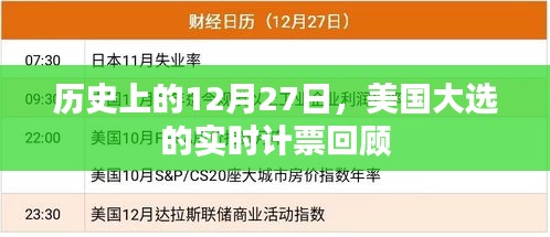美国大选实时计票回顾，历史性的十二月二十七日