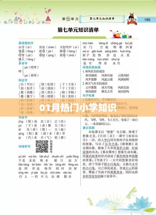 小学一月热门知识点解析